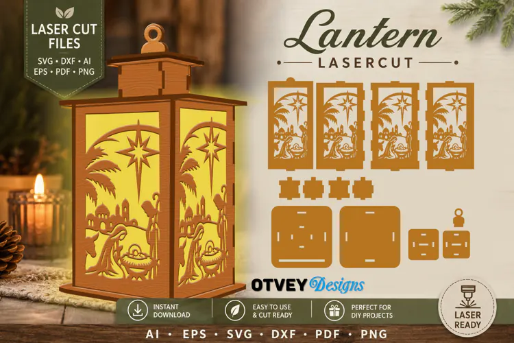 Nativity Lantern Lasercut