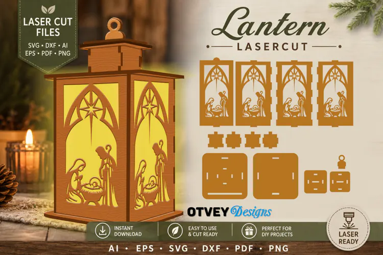 Nativity Lantern Lasercut