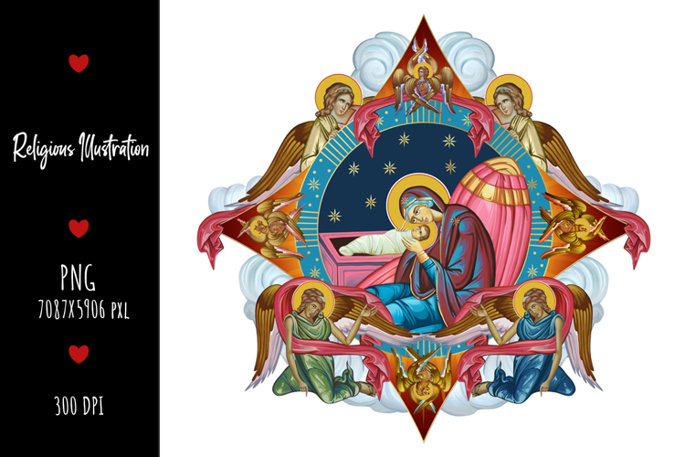 Nativity Lord Jesus Christ Religious Illustration
