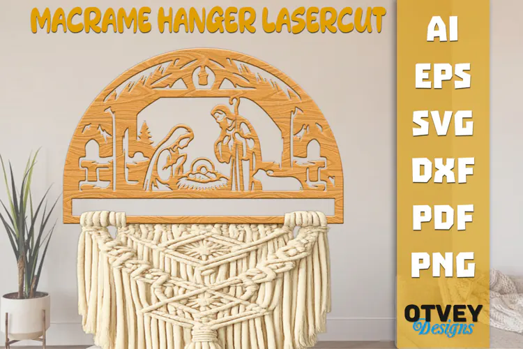 Nativity Macrame Hanger Lasercut