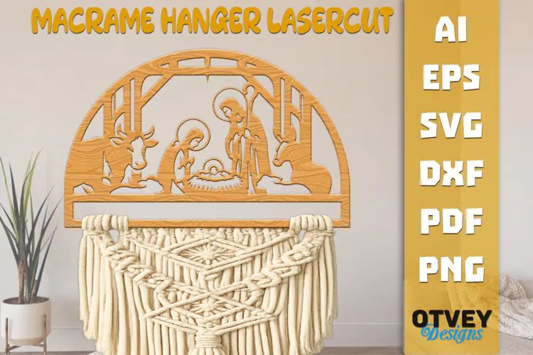 Nativity Macrame Hanger Lasercut