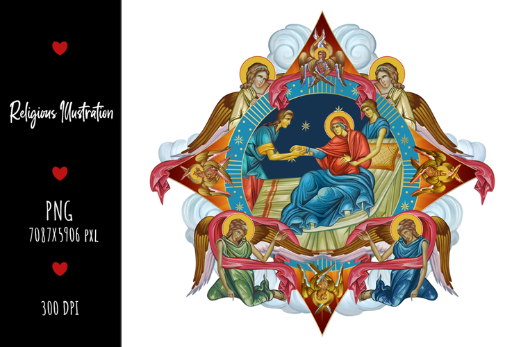 Nativity of the Blessed Virgin Mary Religious Illustration