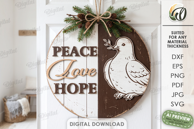 Nativity Round Sign Laser Cut. Door Hanger. Wall Decor SVG