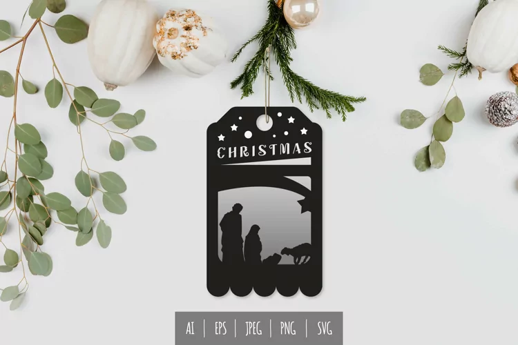 The Star of Christ's Born in Bethlehem Christmas Tag
