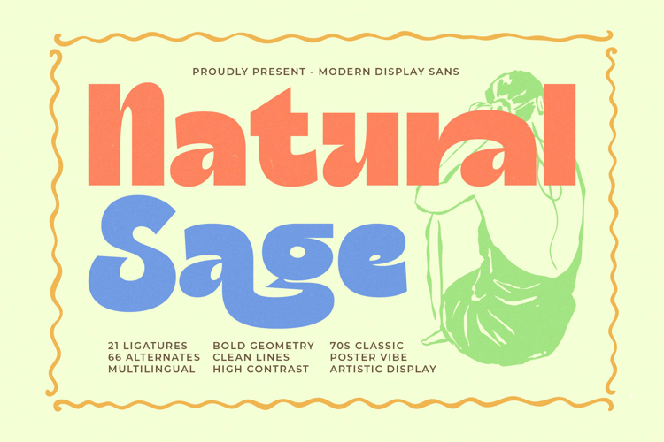 Natural Sage - Modern Display Sans