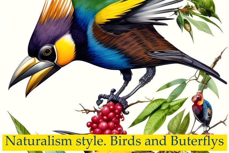 Naturalism Birds and Buterflys