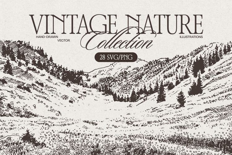 Vintage Nature Landscape Collection