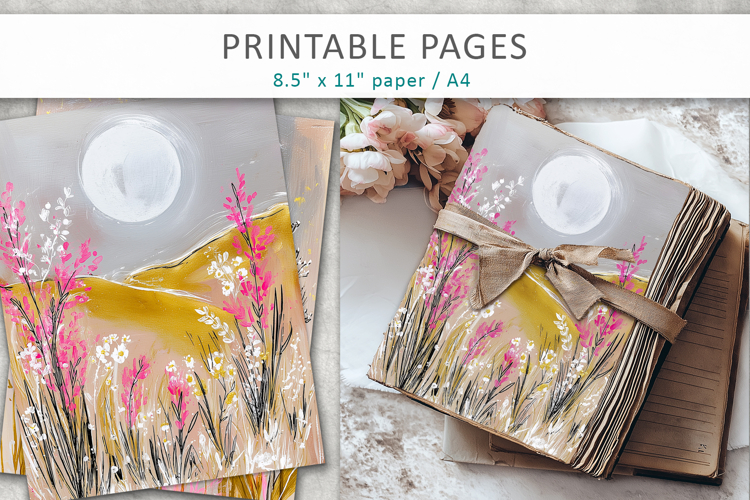 scenic landscape pages, scrapbook paper nature