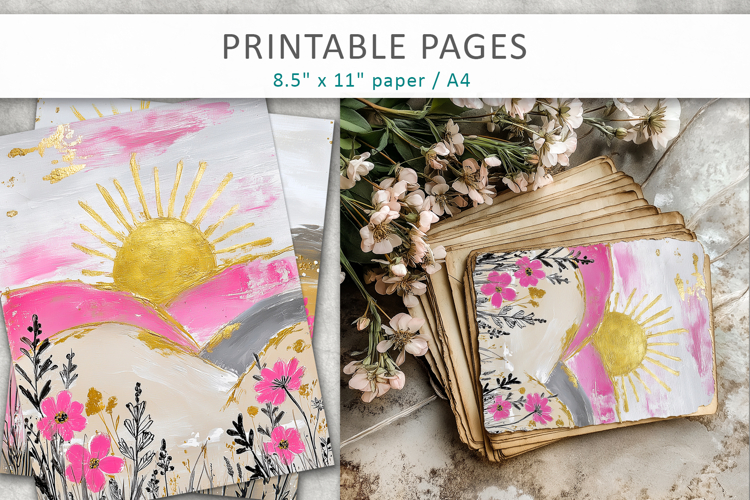 landscape printable art, nature pages