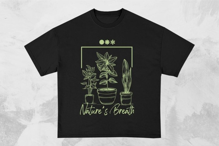 Natures Breath Botanical House T-shirt Design