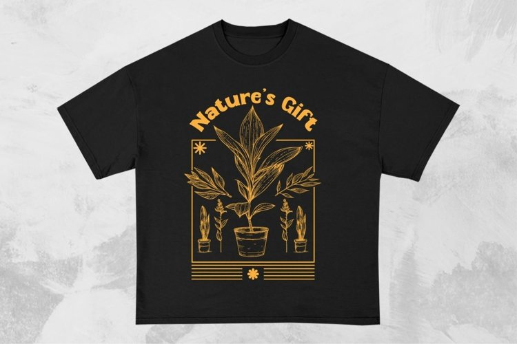 Natures Gift Botanical House T-shirt Design