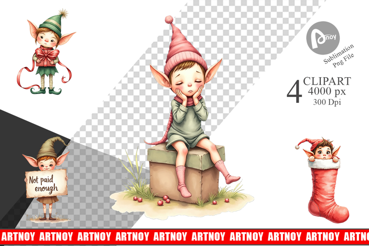 Christmas Watercolor Clipart Image 3