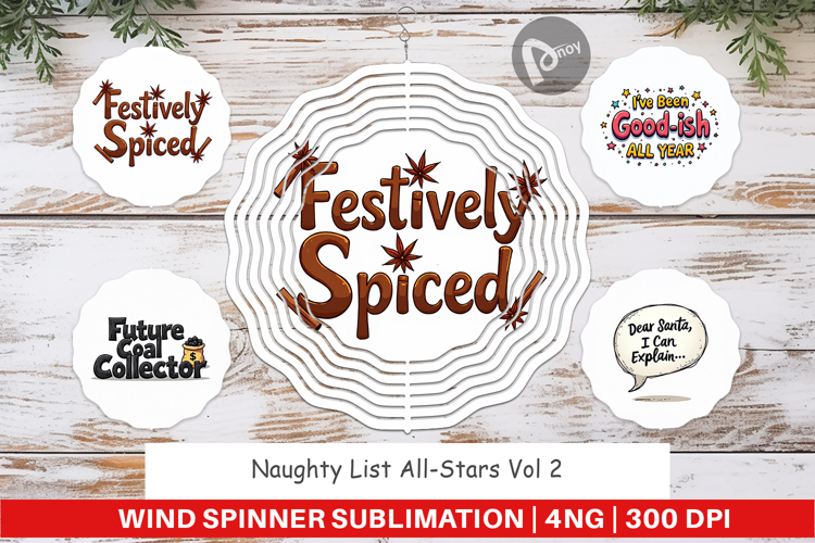 Naughty List Christmas Wind Spinner