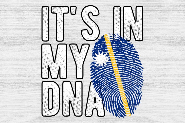 It's in my DNA Nauru Flag Fingerprint PNG Sublimation example image 1