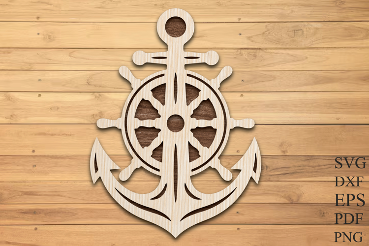 Nautical Anchor Laser Cut SVG