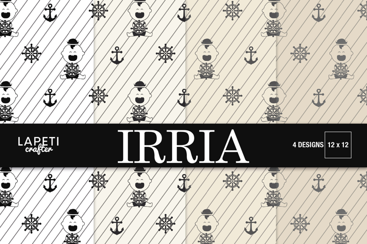 Nautical Baby Digital Papers, Sailor Pattern Backgrounds