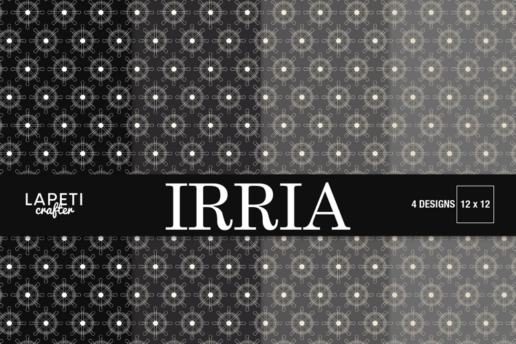 Nautical Wheel Digital Paper, Marine Pattern Background