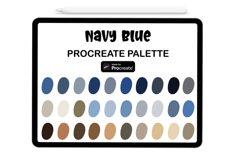 Navy Blue Procreate Palette - Procreate Color Palette