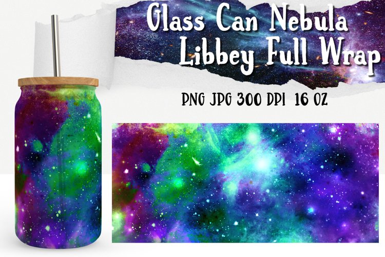 Nebula Can Glass Wrap. Libbey Glass Can Full Wrap. example image 1