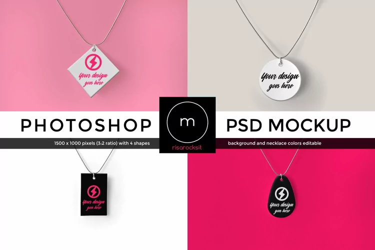 Necklace Photoshop Mockup Set