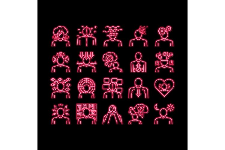 Psychological Problems neon glow icon illustration