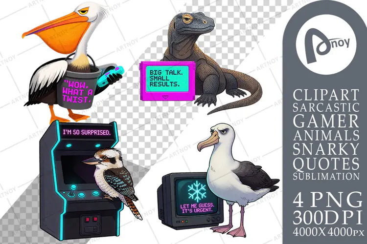 Neon Arcade Eye-Roll Aviary Sublimation