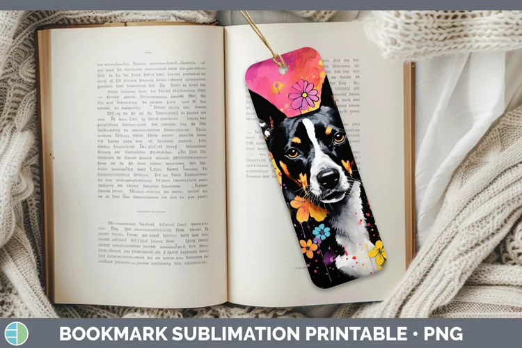 Neon Basenji Bookmark Sublimation Printable Designs