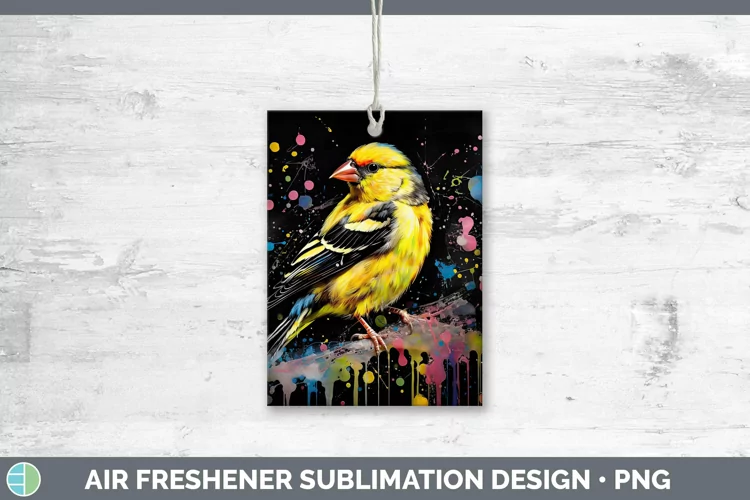Neon Birds Goldfi Air Freshener Sublimation Car Freshener De