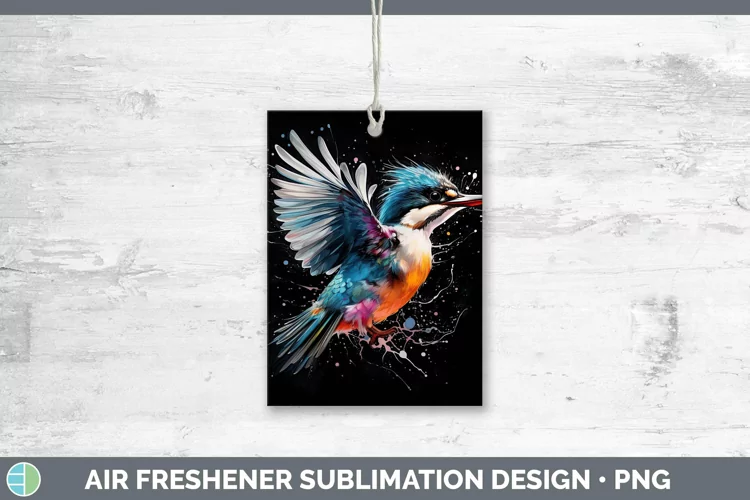 Neon Birds Kingfis Air Freshener Sublimation Car Freshener D