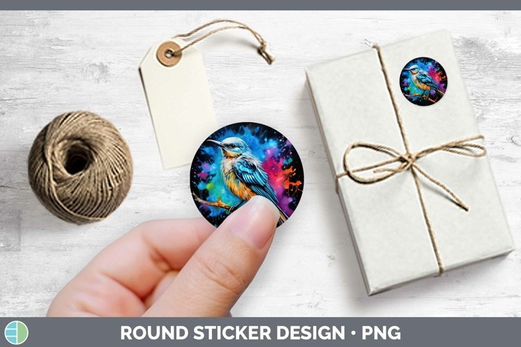 GorgeousNeon Birds Stickers design.