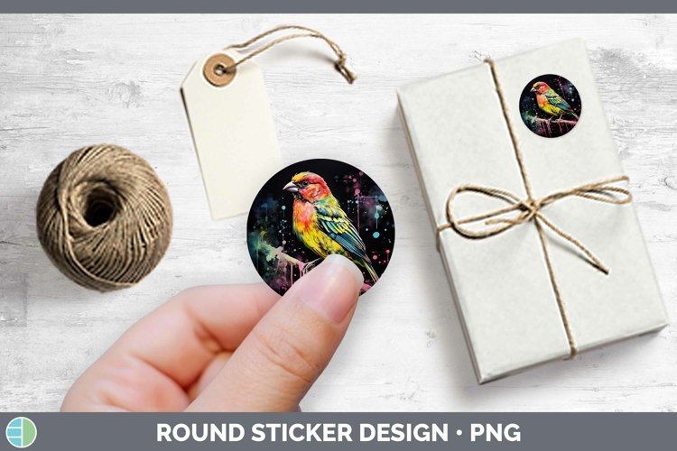GorgeousNeon Birds Stickers design.