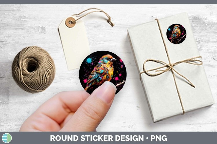 GorgeousNeon Birds Stickers design.