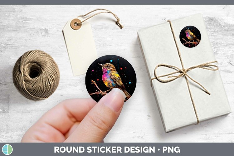 GorgeousNeon Birds Stickers design.