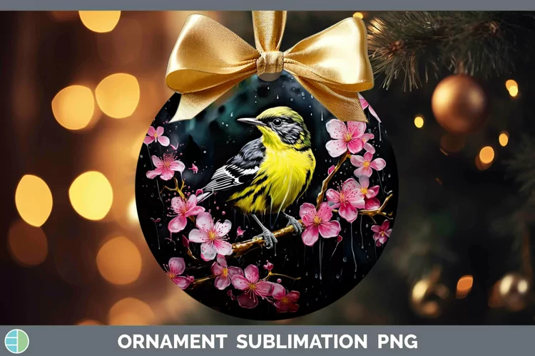 Neon Birds Warb Ornament Sublimation Bauble Designs