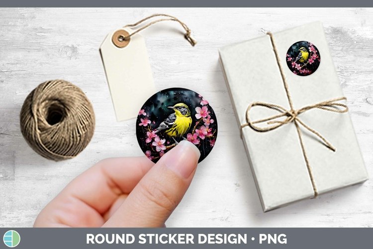 GorgeousNeon Birds Stickers design.