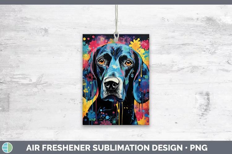 Neon Bluetick Coonhound Air Freshener Sublimation Car Freshe