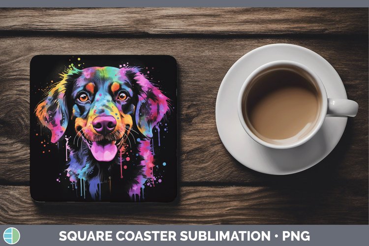 GorgeousNeon Square Coaster design.