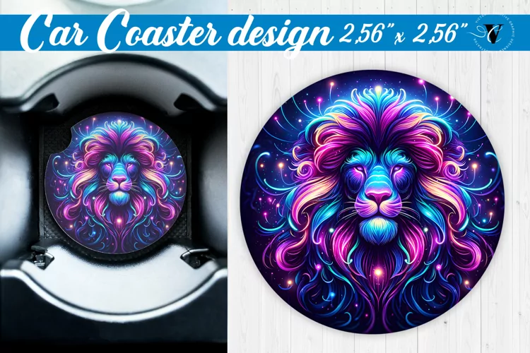 Car Coaster | Neon sublimation