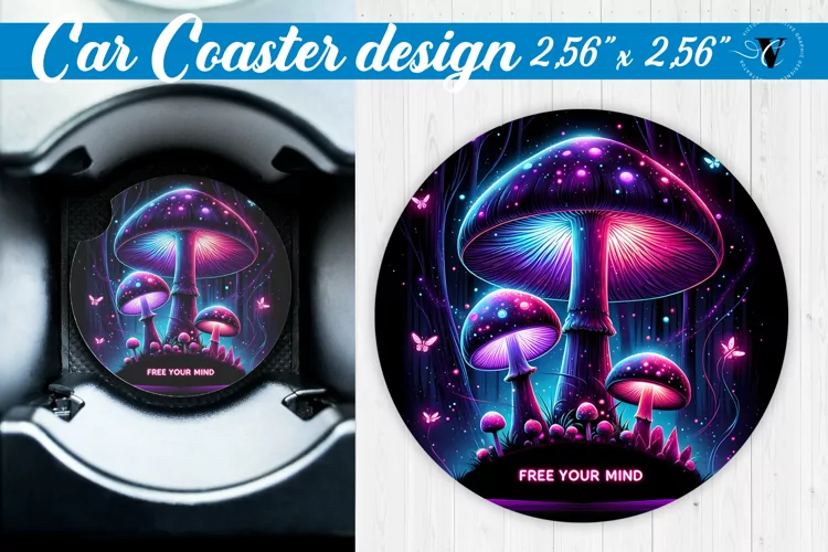 Car Coaster | Neon sublimation
