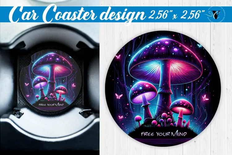 Car Coaster | Neon sublimation