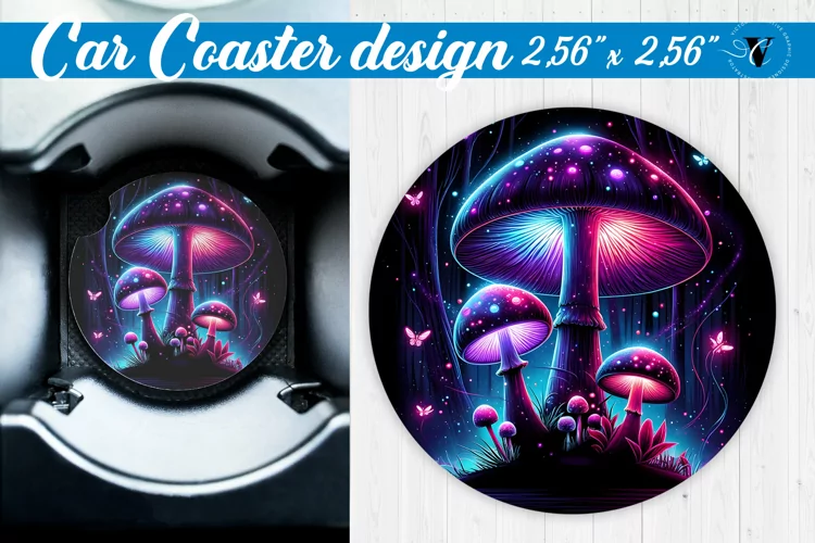Car Coaster | Neon sublimation