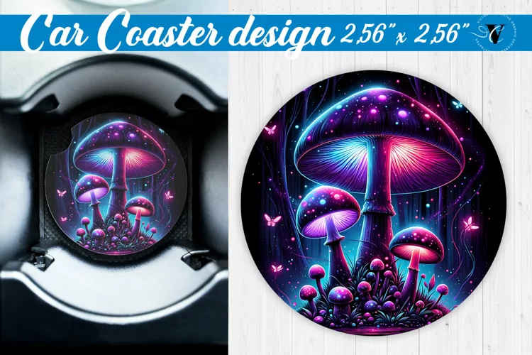 Car Coaster | Neon sublimation