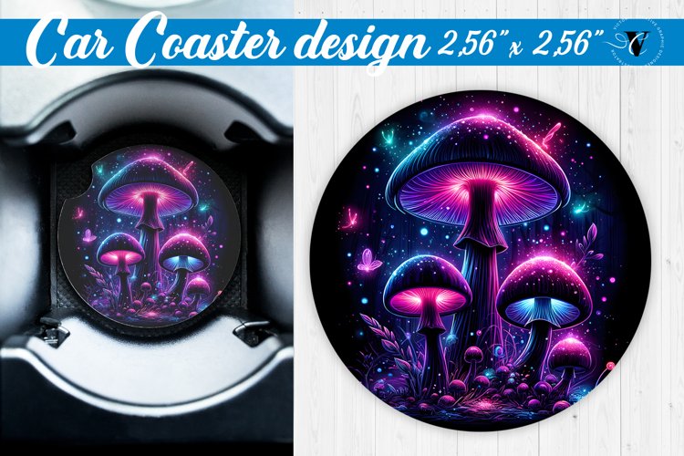 Car Coaster | Neon sublimation example image 1