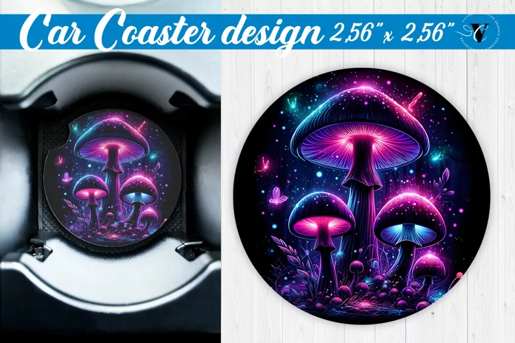 Car Coaster | Neon sublimation