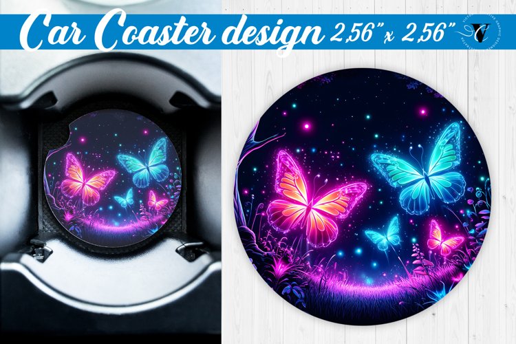 Car Coaster | Neon sublimation