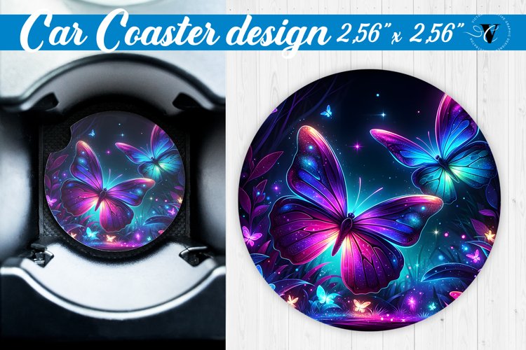 Car Coaster | Neon sublimation