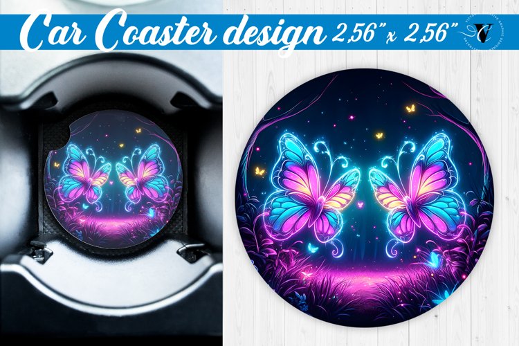 Car Coaster | Neon sublimation