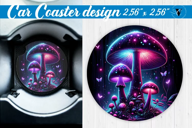 Car Coaster | Neon sublimation