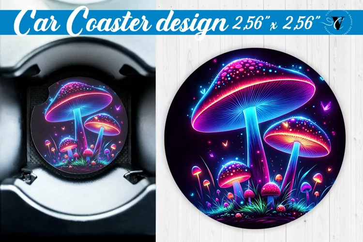 Car Coaster | Neon sublimation