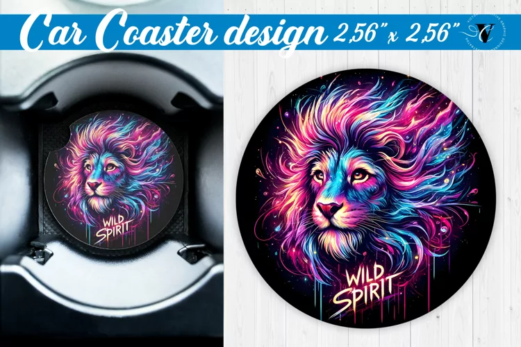 Car Coaster | Neon sublimation